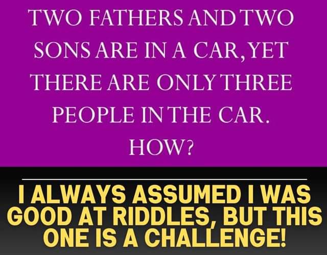 I Always Assumed I Was Good At Riddles, But This One Is a Challenge!