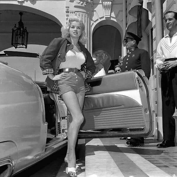 Diana Dors at the Cannes Film Festival in 1956.