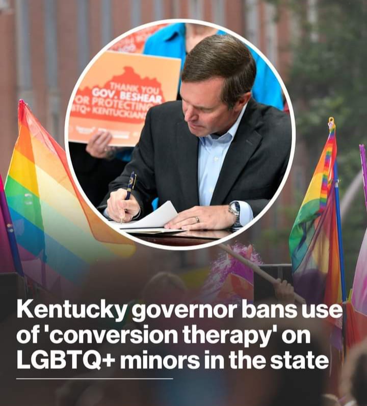 Kentucky Gov. Andy Beshear banned the use of “conversion therapy” on minors in the state, calling his executive order a necessary step to protect children from a widely discredited practice.